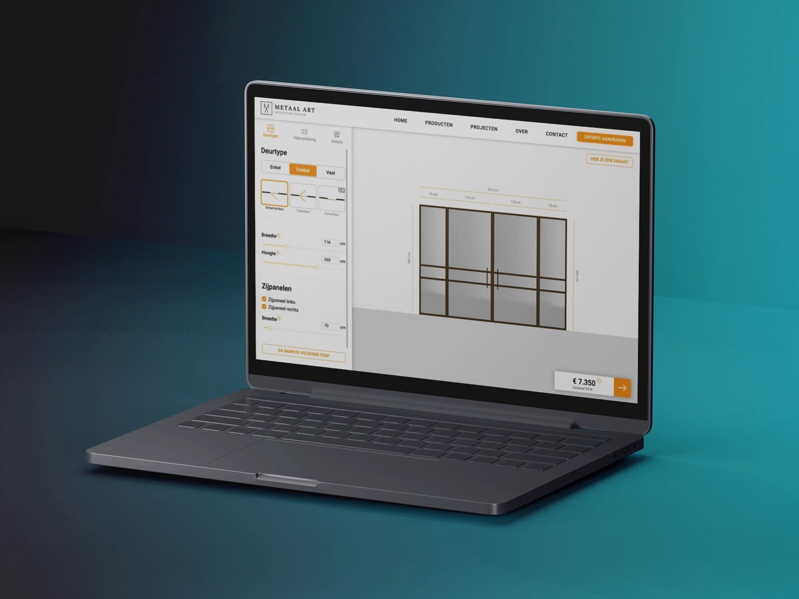 3D product configurator op maat voor stalen deuren
